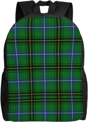 Scottish Clan Henderson Tartan Plaid Minimalist Laptop Backpack – Waterproof Business Travel Bag, Breathable Design, Modern Work & Leisure