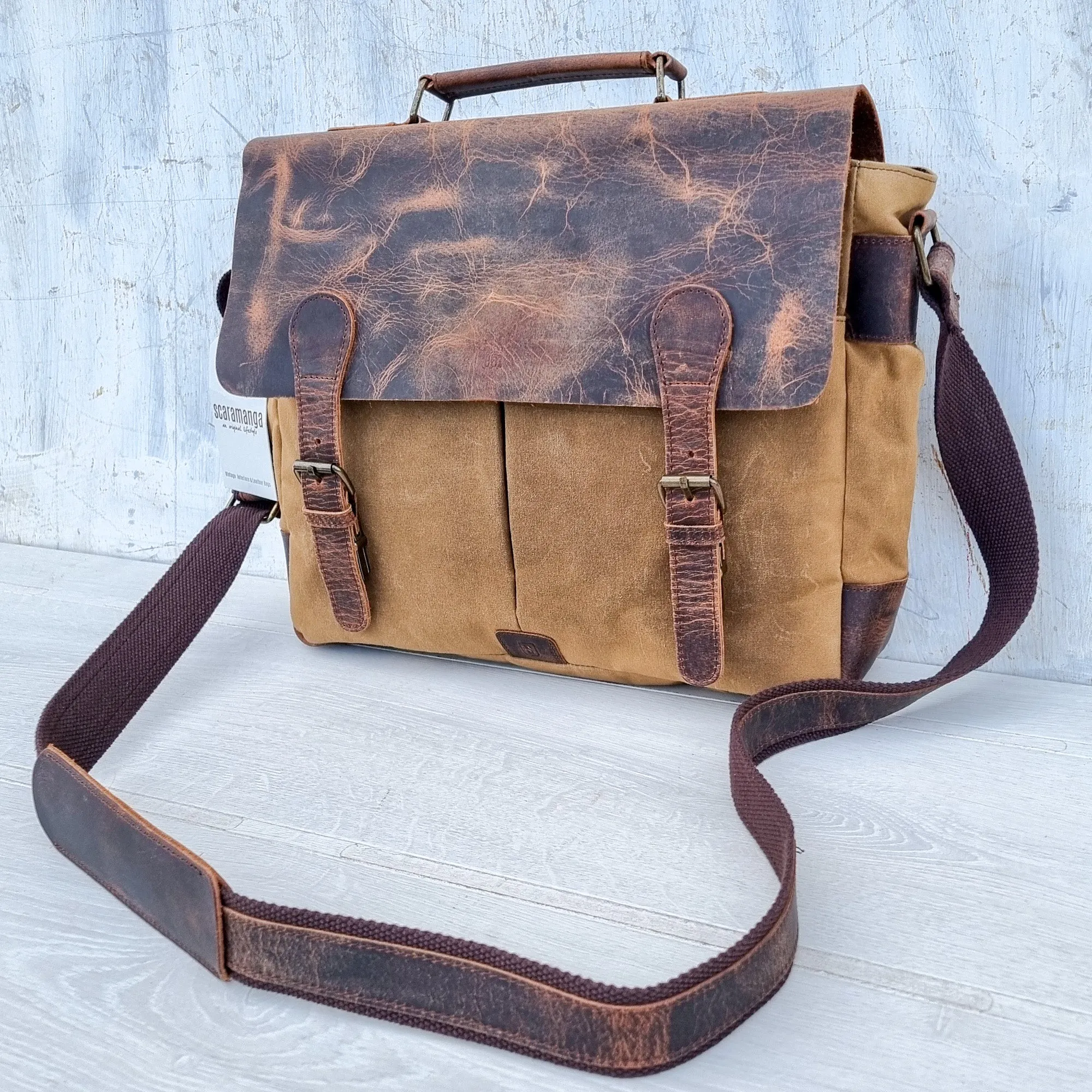 Seconds Canvas and Leather Satchel