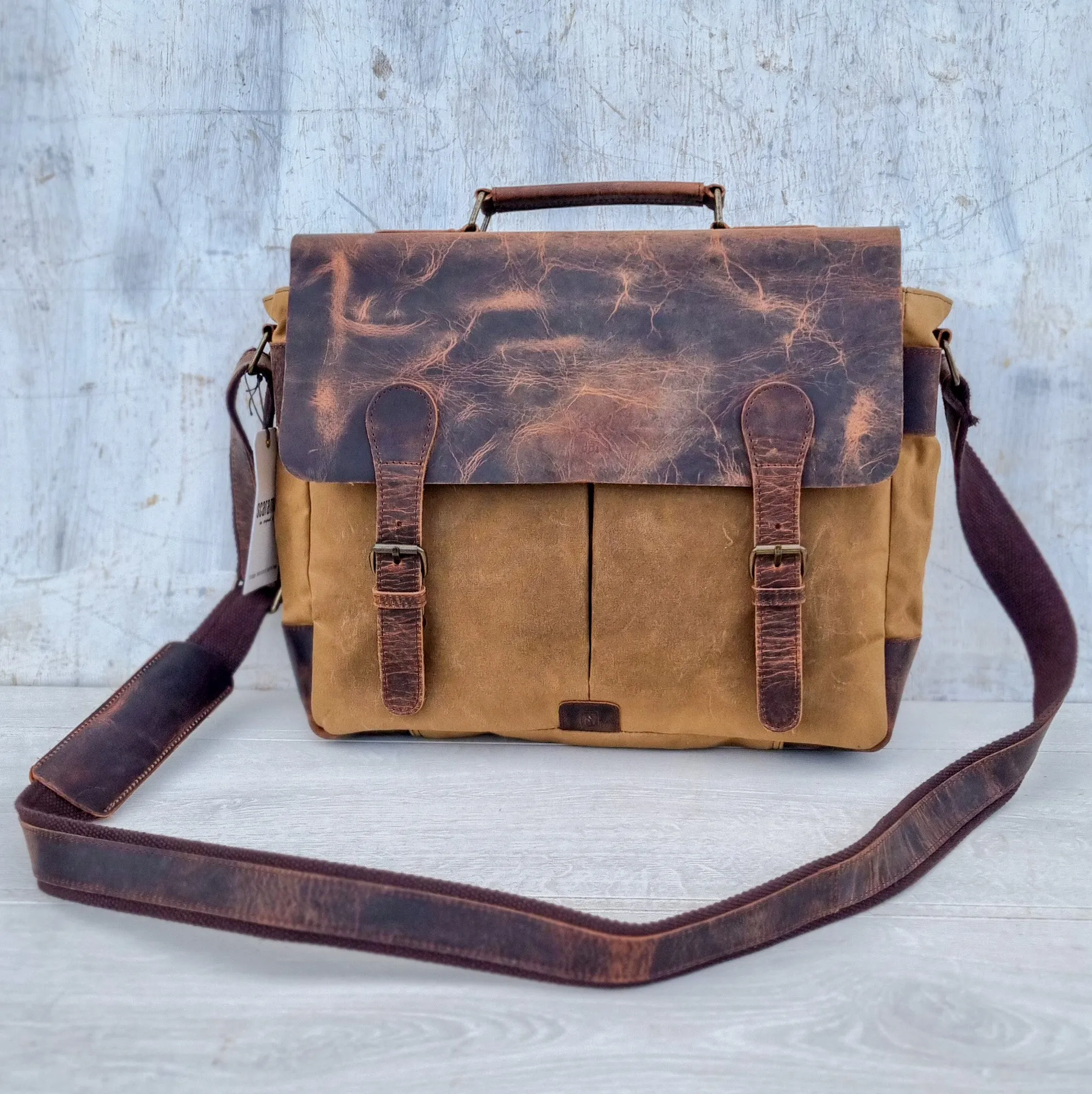 Seconds Canvas and Leather Satchel