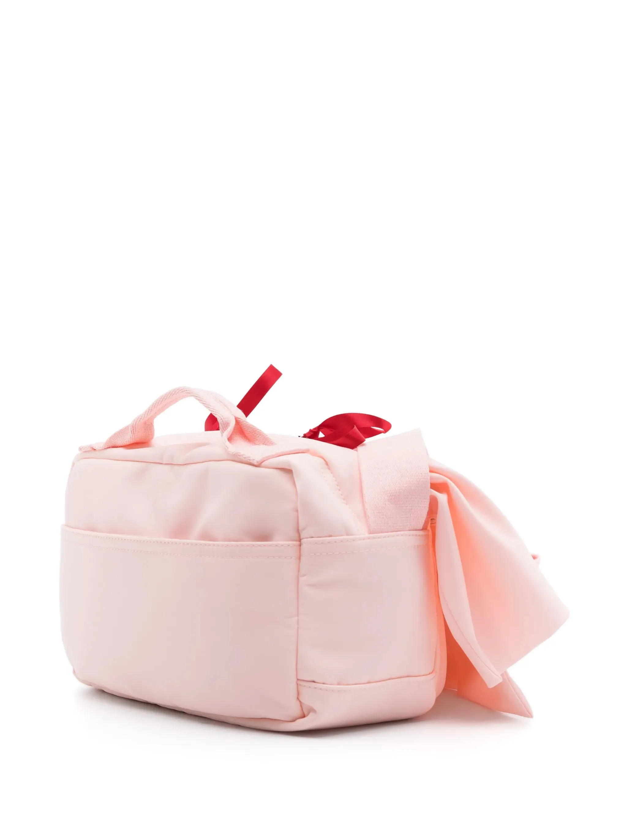 Secure checkout ruffled bag Client-focused crossbody bow-detail