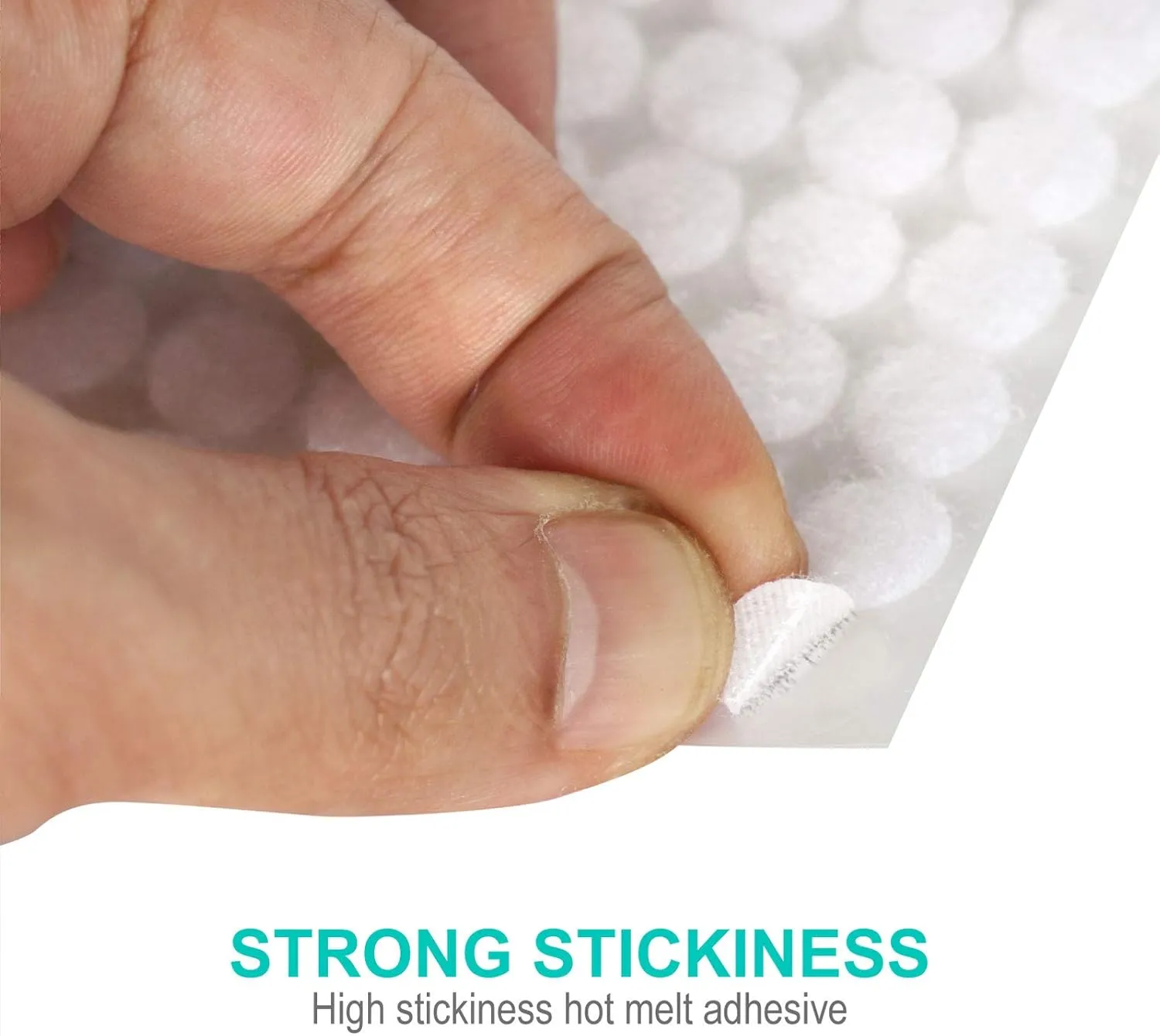 Self Adhesive Dots,1500pcs(750 Pairs) Strong Adhesive 0.39 inch Diameter Sticky Back Hook Nylon, Loop Dots with Waterproof Sticky Glue Tapes, Suitable for Classroom, Office, Home