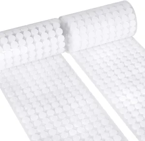 Self Adhesive Dots,1500pcs(750 Pairs) Strong Adhesive 0.39 inch Diameter Sticky Back Hook Nylon, Loop Dots with Waterproof Sticky Glue Tapes, Suitable for Classroom, Office, Home