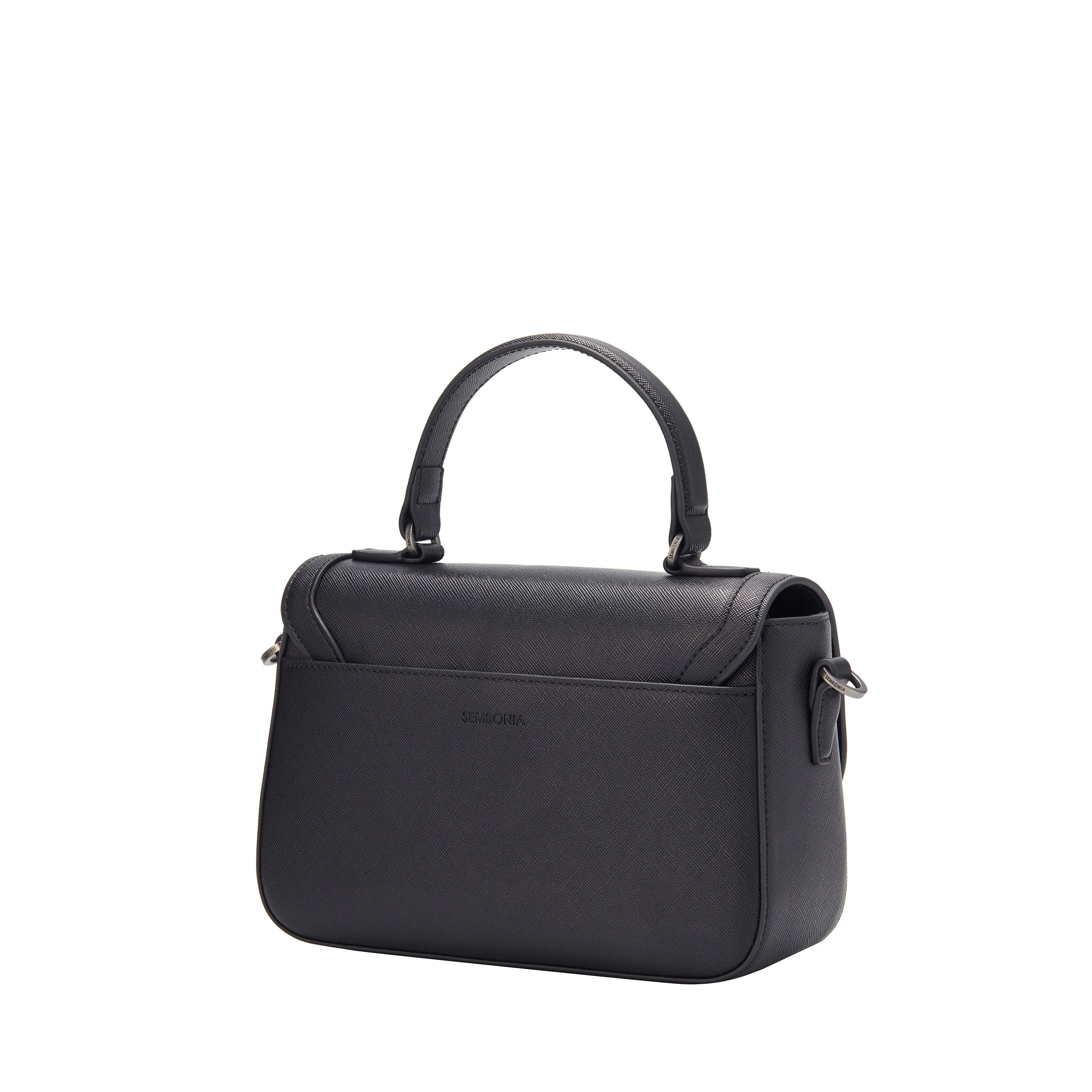 SEMBONIA Darkness Econest Gingham Satchel Bag - 0603600-346S