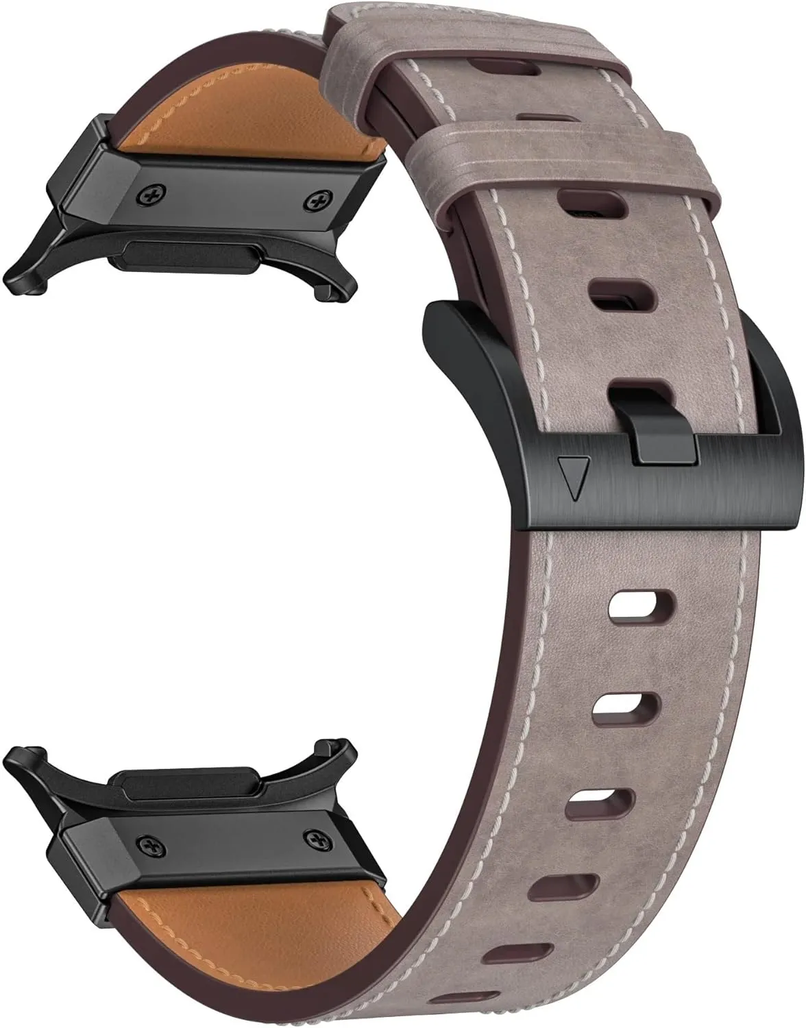 SERDAS Metal Leather Strap For Samsung Galaxy Watch Ultra 47mm Stainless Steel Business Bracelet Belt For Galaxy Watch Ultra 47mm Watchbands