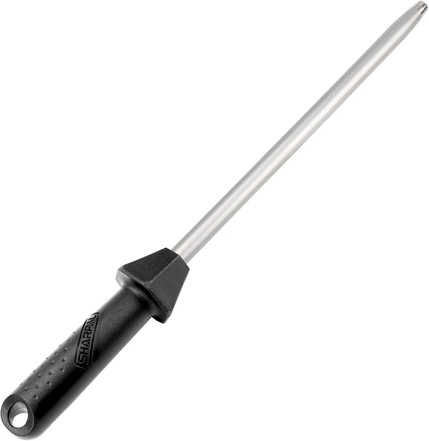 SHARPAL 119N Diamond Sharpening Steel – Professional Solid Knife Sharpener Honing Rod with Built-In Angle Guides, Sharpens, Realigns, and Polishes Edges for Chef and Kitchen Knives