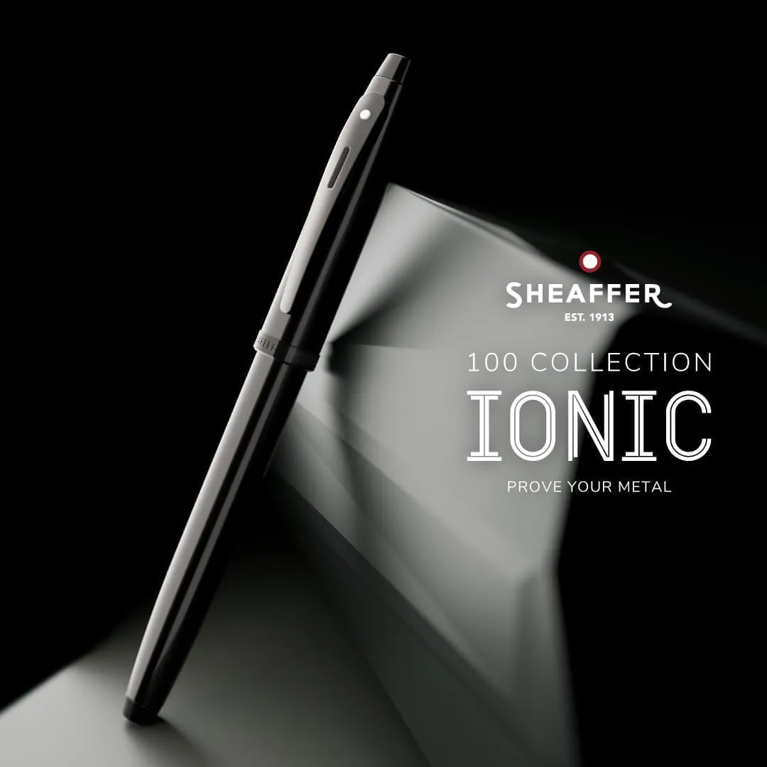 Sheaffer 100 E9375 Pearlescent Dark Gray Gunmetal with PVD Appointments Pen | Premium Gray Pen | Premium Pen Gift box (Ballpoint)