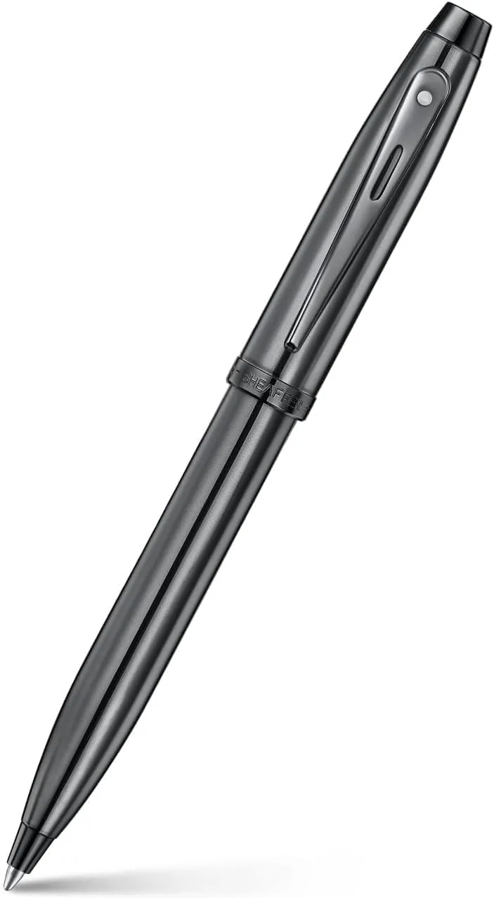 Sheaffer 100 E9375 Pearlescent Dark Gray Gunmetal with PVD Appointments Pen | Premium Gray Pen | Premium Pen Gift box (Ballpoint)