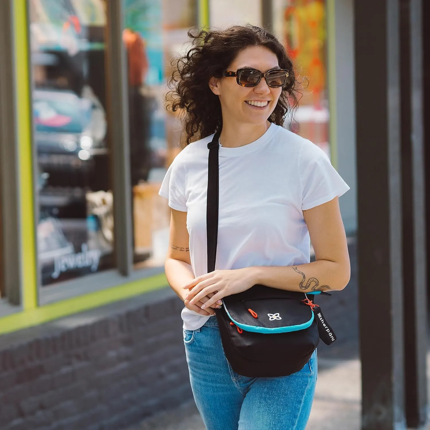 Sherpani Milli, Nylon Flap Crossbody Purse, Medium Shoulder Bag, Travel Crossbody Bags for Women, RFID Protection