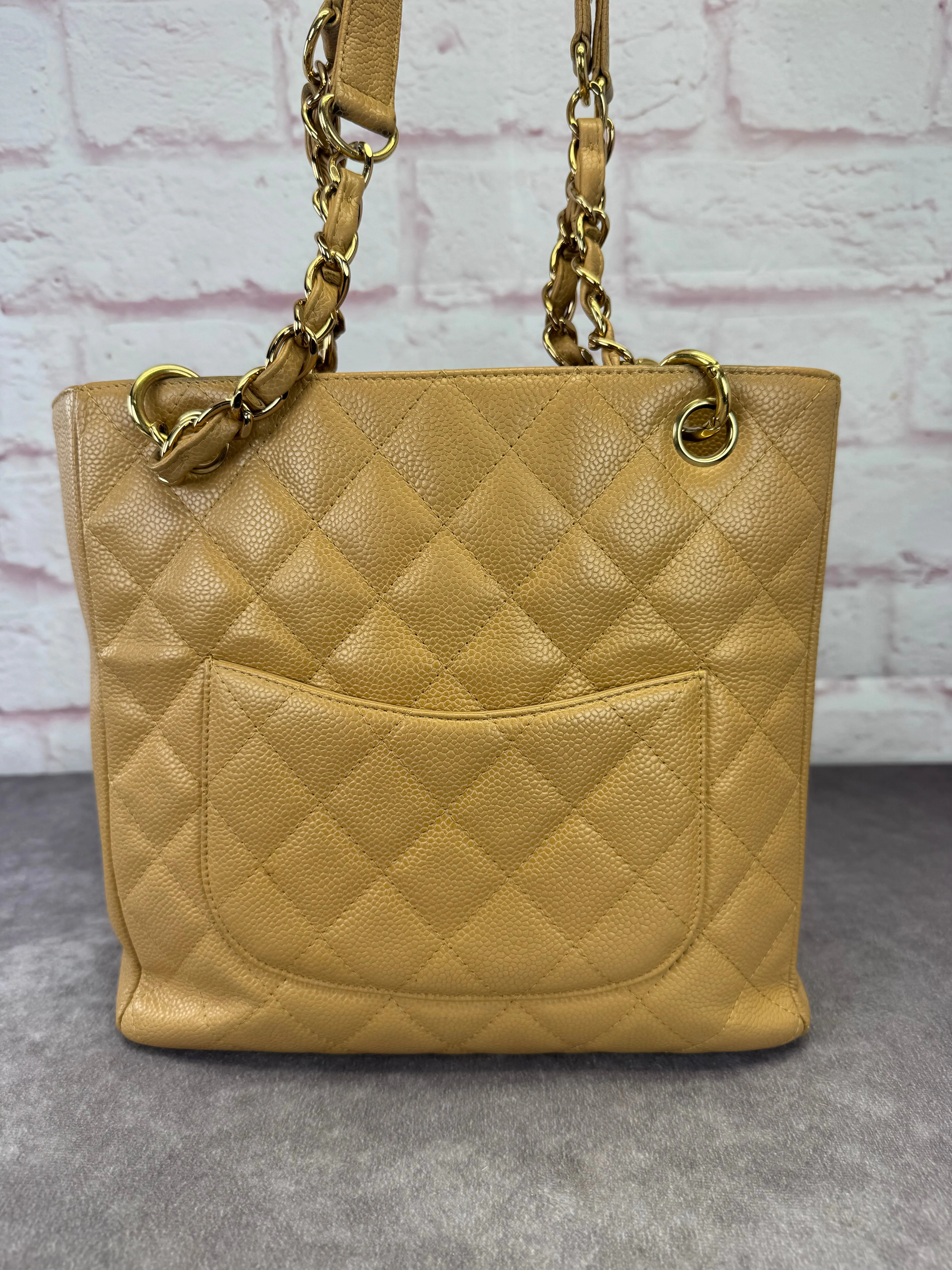 Shopping PST Petite Chanel Tote Caviar Trackable Extensive collection