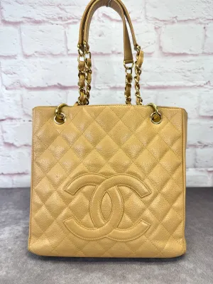 Shopping PST Petite Chanel Tote Caviar Trackable Extensive collection