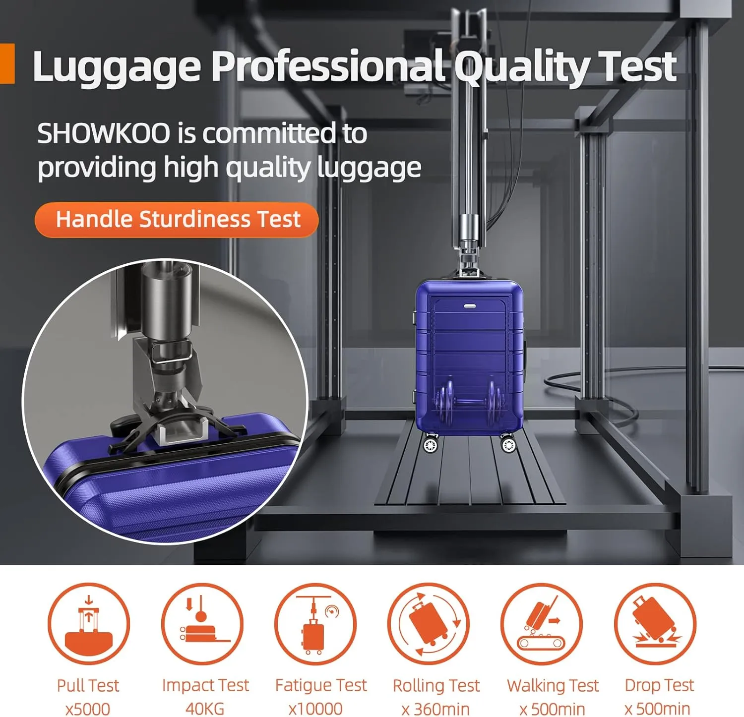 SHOWKOO Luggage Sets Expandable PC ABS Durable Suitcase Sets Double Wheels TSA Lock 4 Piece Luggage Set Royal Blue