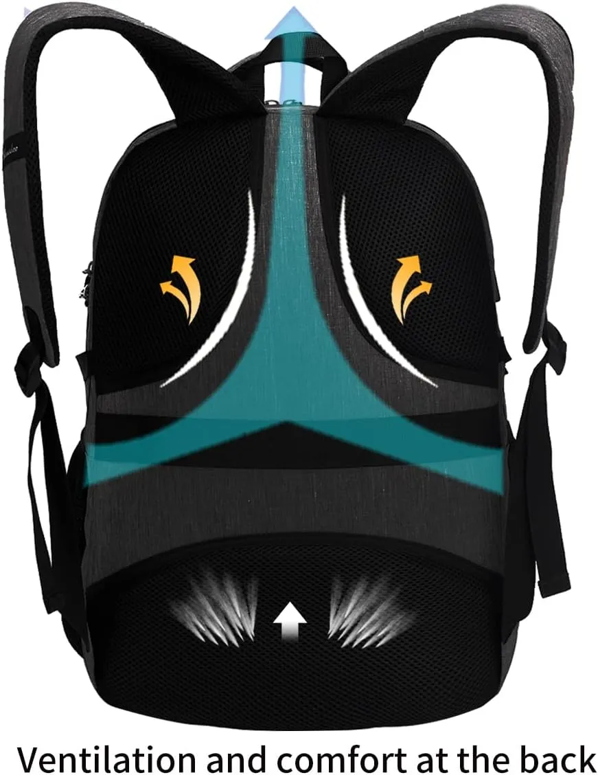 SHRRADOO Anti Theft Laptop Backpack Travel Backpacks with usb Charging Port for Women Men College Backpack Computer Bag Fits 17 Inch Laptop,Sky Blue