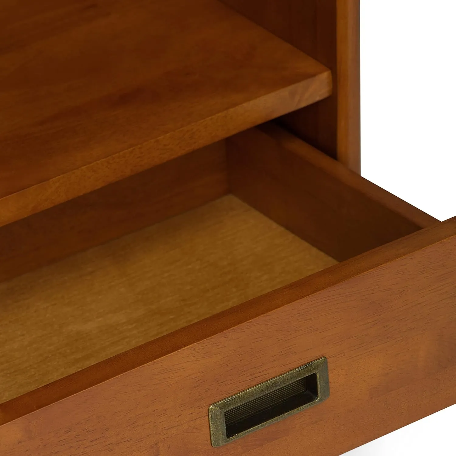 SIMPLIHOME Draper Bookcase - 64 inch Tall Solid Hardwood Storage Bookshelf in Teak Brown, Mid-Century Modern Storage for Living Room, Study Room or Office with Adjustable Shelves and Angled Legs