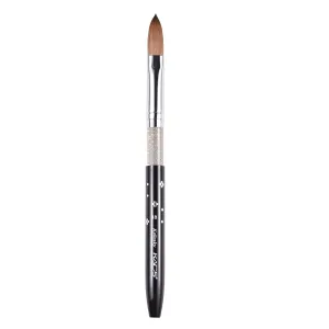 Size 18# Black 100% Kolinsky Sable Acrylic Nail Art Brushes UV Gel Nail Painting Pen Brushes (Size 18)