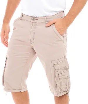 Skylinewears Men Cargo Shorts Classic Casual Cotton Multi-Pocket Work Hiking Fishing Below Knee Loose Fit Summer Shorts