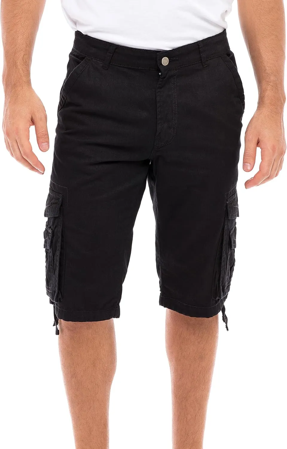 Skylinewears Men Cargo Shorts Classic Casual Cotton Multi-Pocket Work Hiking Fishing Below Knee Loose Fit Summer Shorts