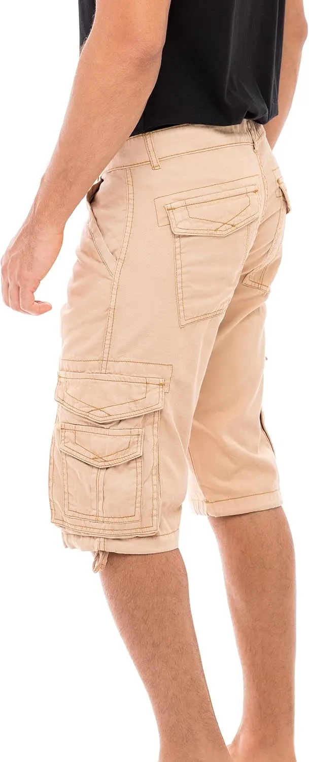 Skylinewears Men Cargo Shorts Classic Casual Cotton Multi-Pocket Work Hiking Fishing Below Knee Loose Fit Summer Shorts