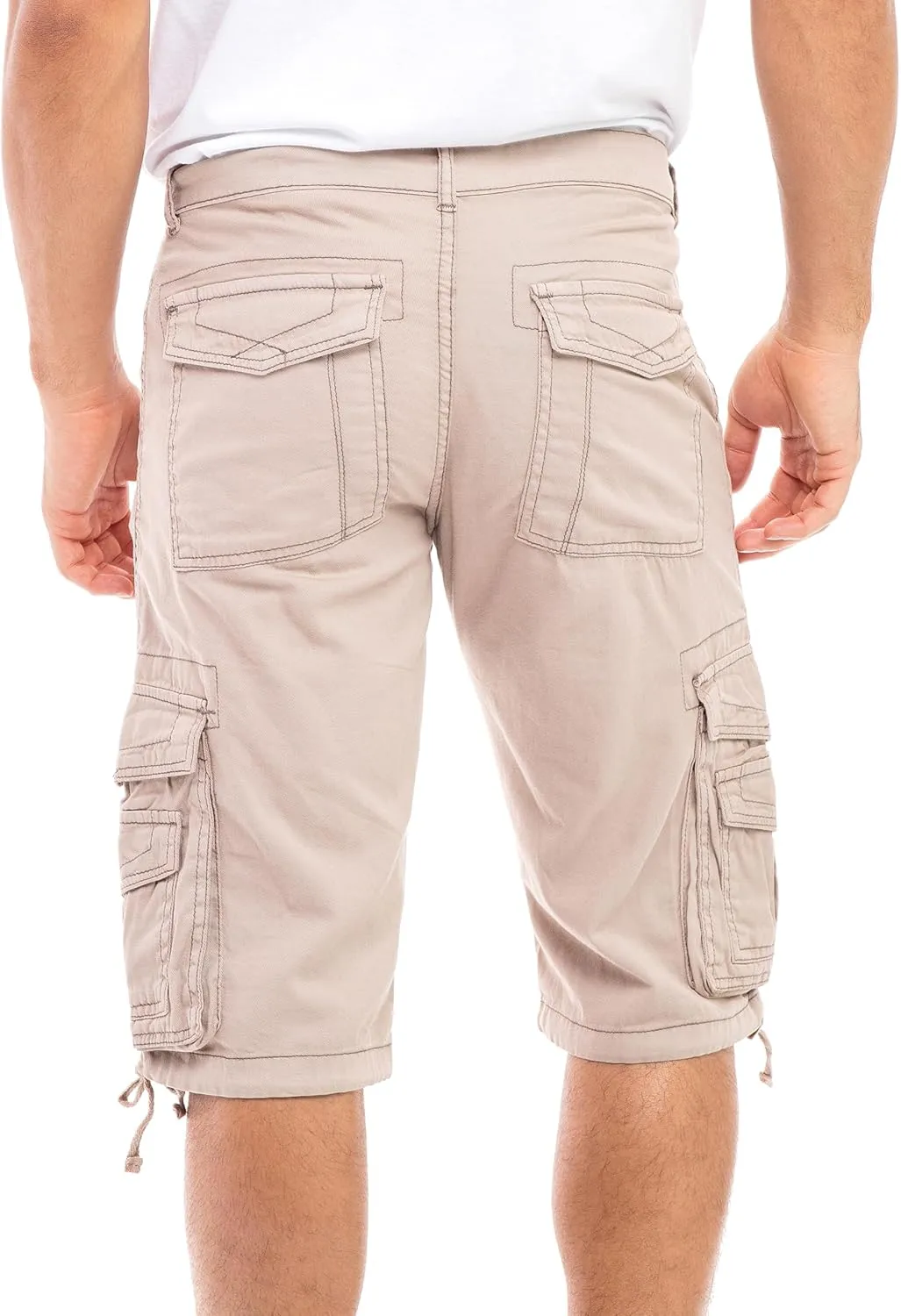 Skylinewears Men Cargo Shorts Classic Casual Cotton Multi-Pocket Work Hiking Fishing Below Knee Loose Fit Summer Shorts