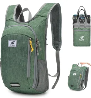 SKYSPER Small Hiking Travel Waterproof Backpack - Lightweight Packable Day Pack for Women and Men - Foldable Light Weight Water Proof Mini Daypack - 10L Collapsible Back Pack for Outdoor