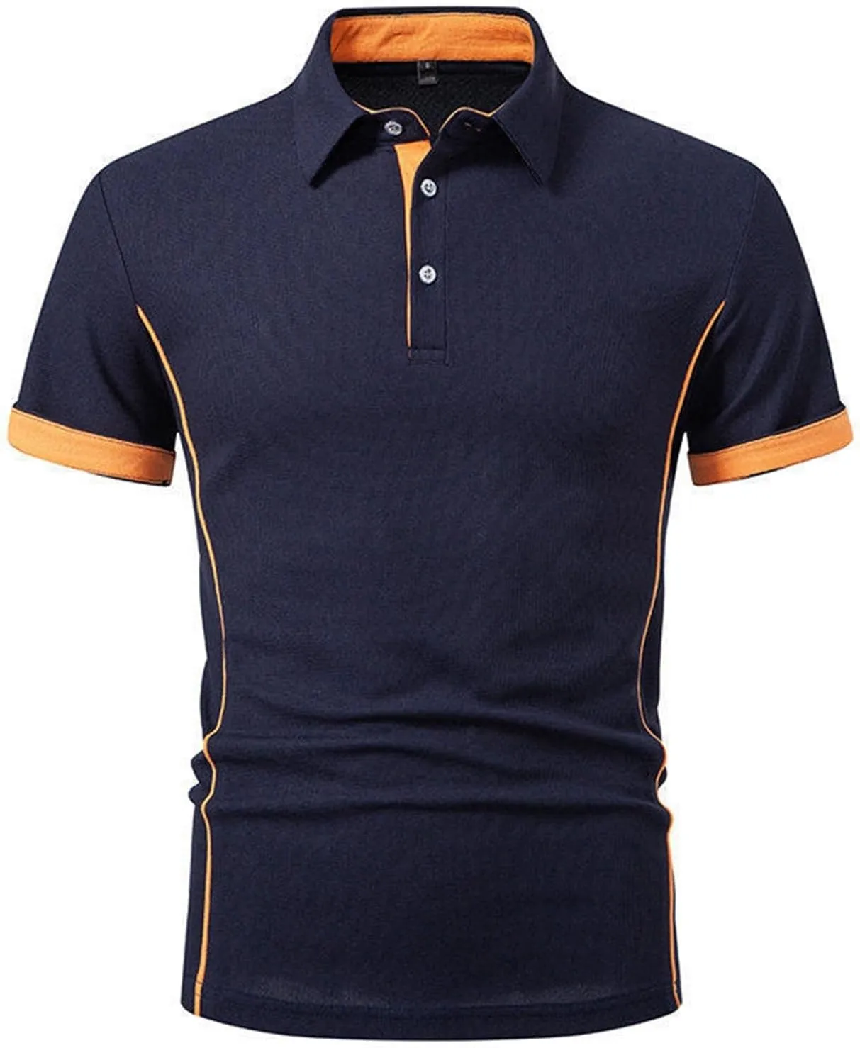Slim Fit Polo Shirts for Men Causal Lightweight Collared Button Down Shirt Basic Short Sleecve Cotton Golf Polos