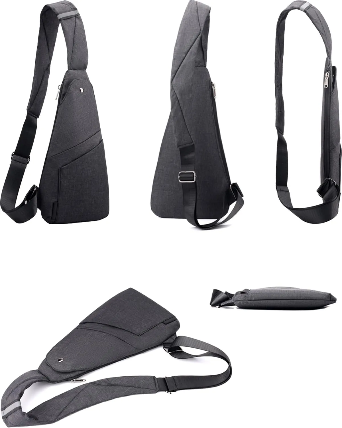 Sling Bag Anti Theft Cross Body Personal Pocket Bags Lightweight Chest Shoulder Daypack for Travel Daily
