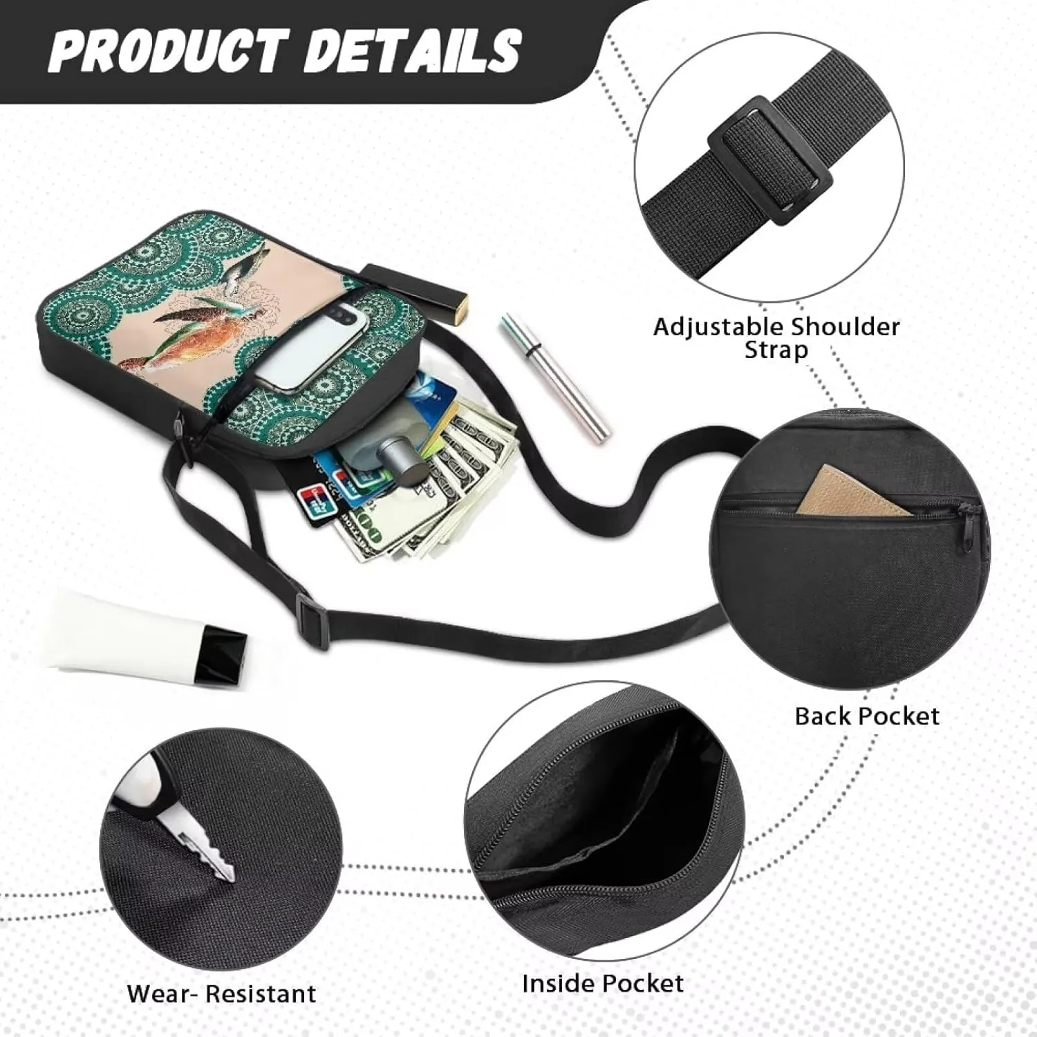 Small Messenger Bag for Women Crossbody Shoulder Satchel Travel Cross Body Purse Cellphone Wallet