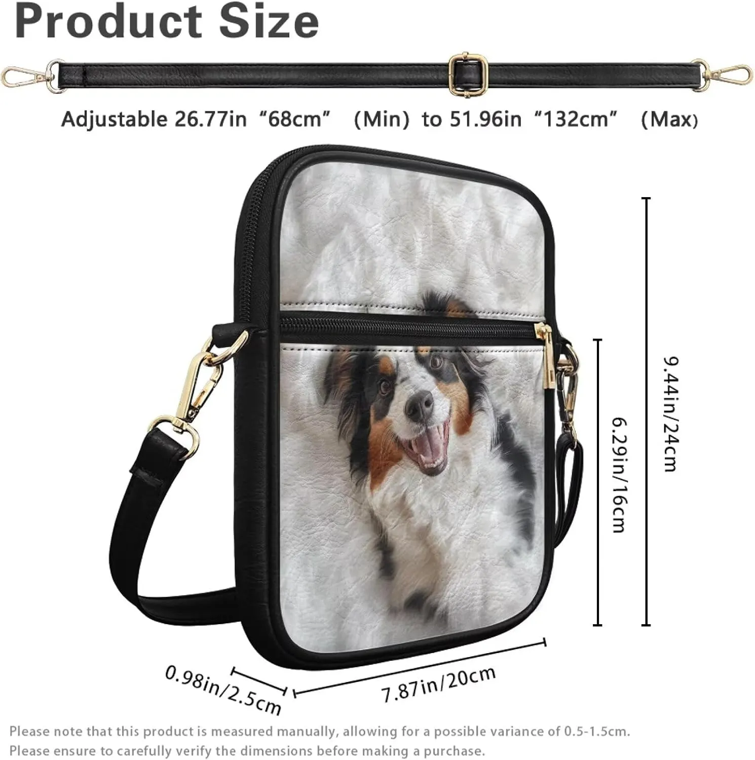 Small Messenger Bag with Adjustable Strap for Women Travel Hiking