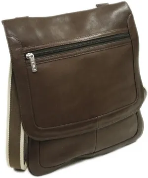 Small Vertical Messenger, Chocolate, One Size