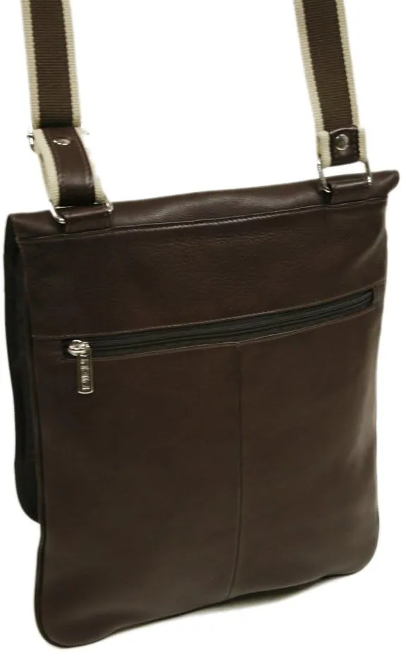 Small Vertical Messenger, Chocolate, One Size