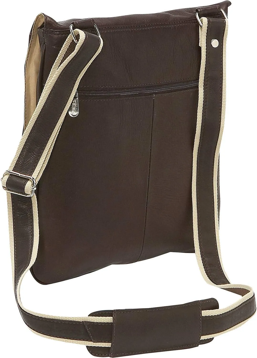 Small Vertical Messenger, Chocolate, One Size