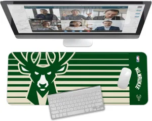 SOAR NBA Multifunctional Desk Mat for Desktop, (31.5"x12") - Ultra Soft Fabric with Non-Slip Rubber Backer - Water Resistant & Durable Nylon Stitching