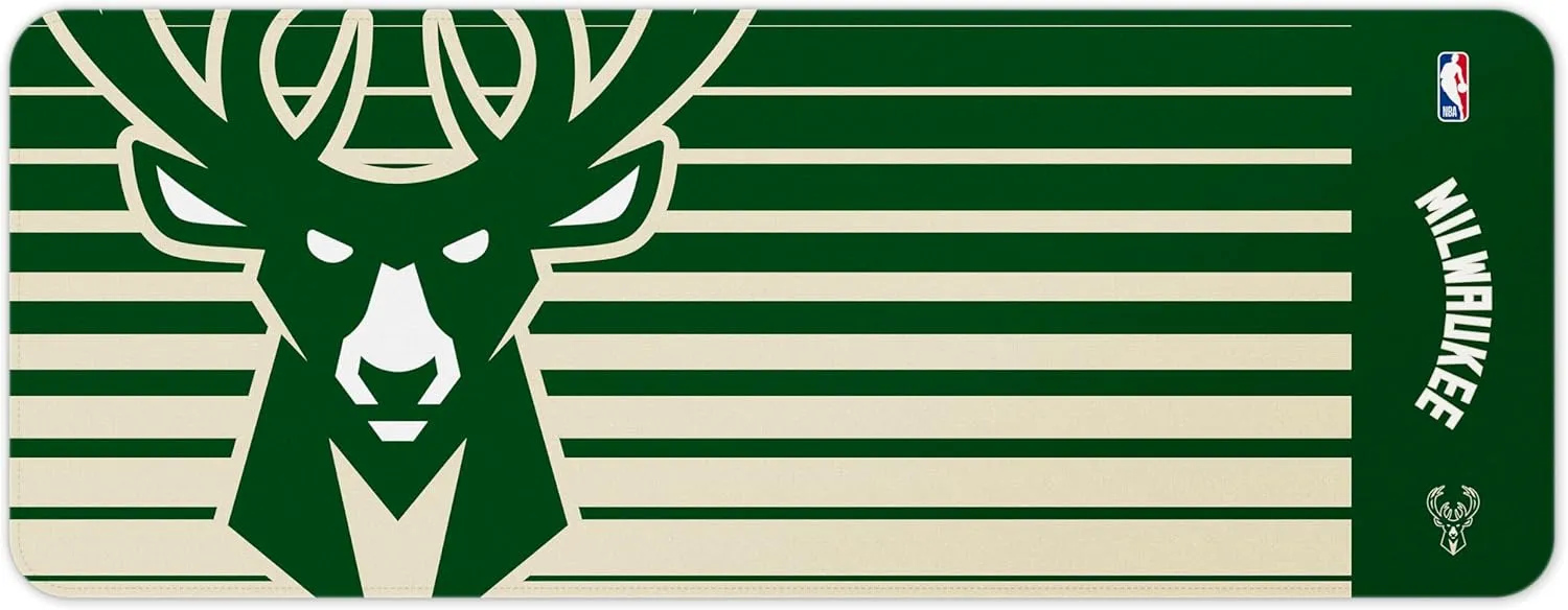 SOAR NBA Multifunctional Desk Mat for Desktop, (31.5"x12") - Ultra Soft Fabric with Non-Slip Rubber Backer - Water Resistant & Durable Nylon Stitching