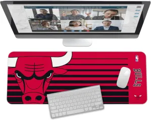 SOAR NBA Multifunctional Desk Mat for Desktop, (31.5"x12") - Ultra Soft Fabric with Non-Slip Rubber Backer - Water Resistant & Durable Nylon Stitching