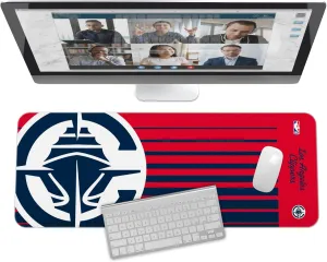 SOAR NBA Multifunctional Desk Mat for Desktop, (31.5"x12") - Ultra Soft Fabric with Non-Slip Rubber Backer - Water Resistant & Durable Nylon Stitching