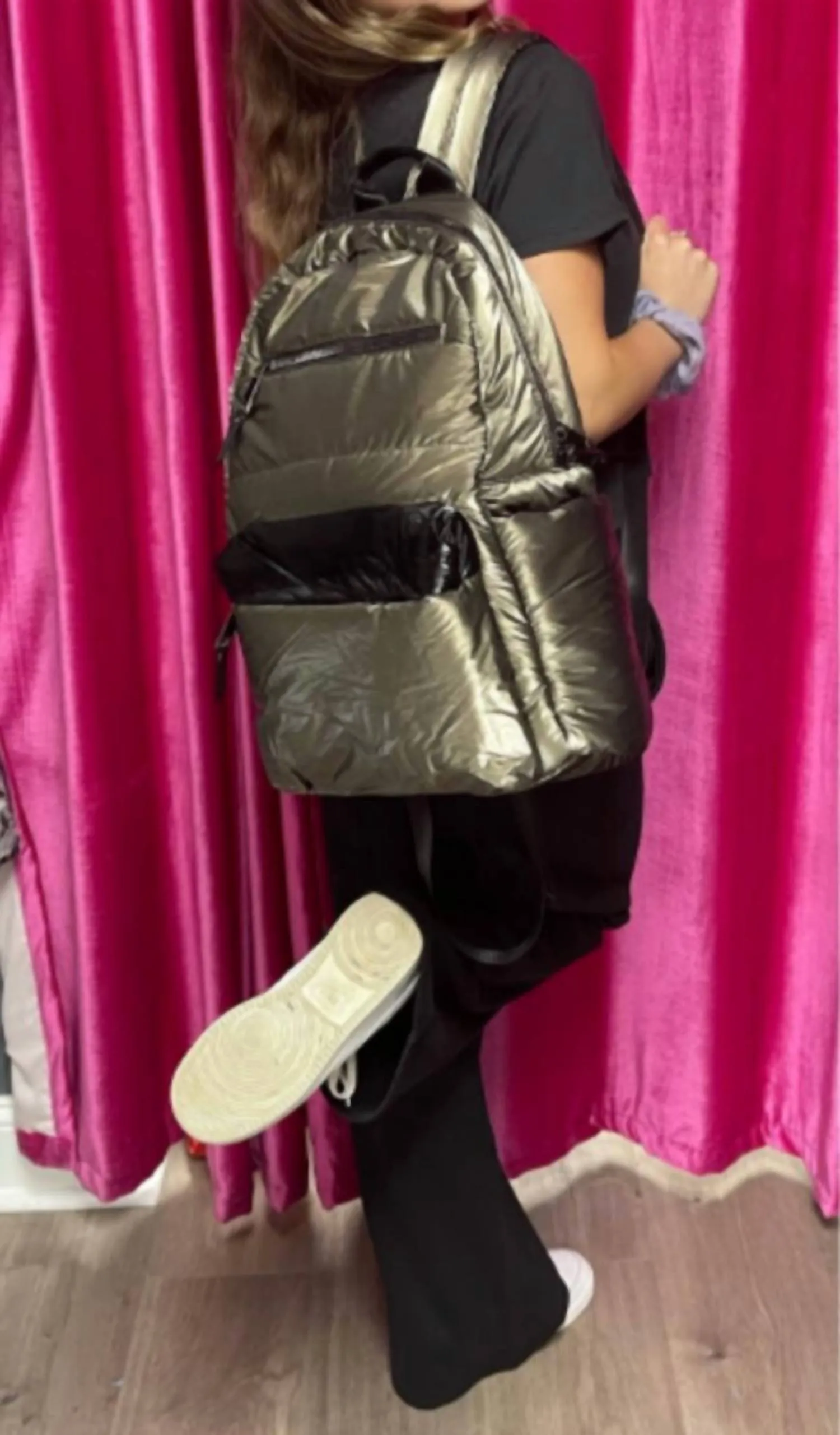Sondra Roberts - Quilted Nylon Backpack