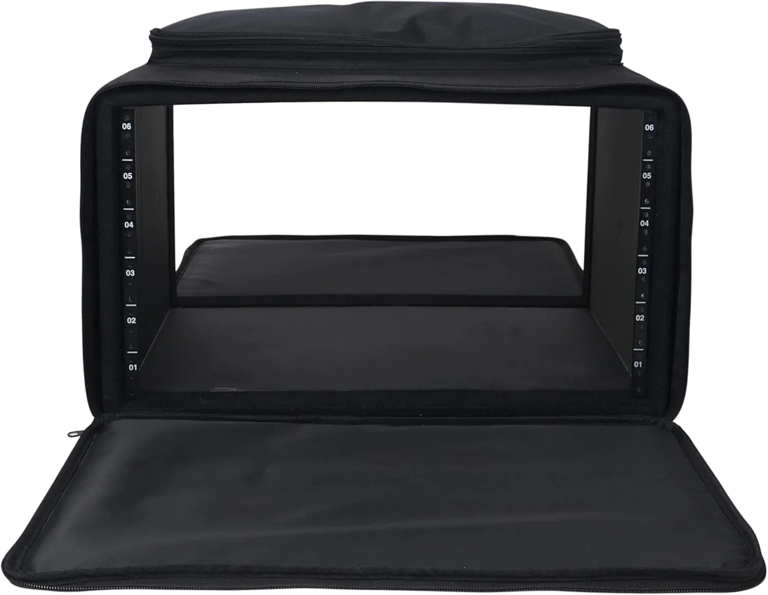 Sound Town Portable 6U Rack Bag, Soft Rack Case with 14" Rackable Depth, Plywood Rack Frame, Shoulder Strap, Accessory Pocket (STRB-616B)