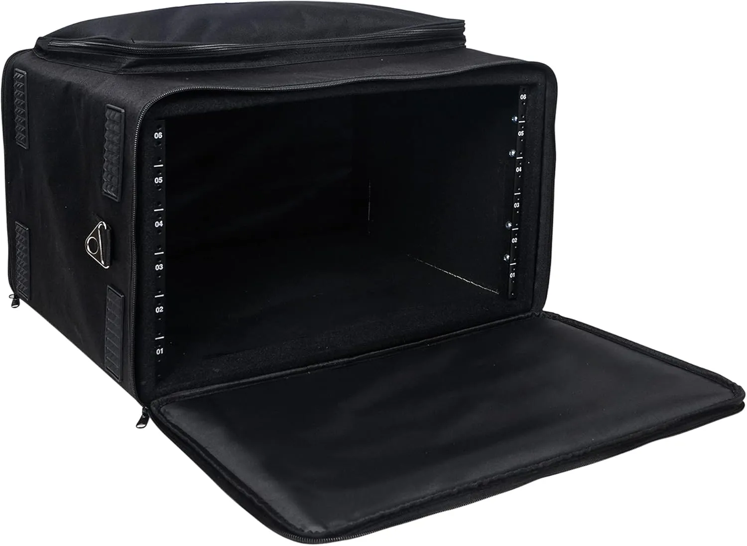 Sound Town Portable 6U Rack Bag, Soft Rack Case with 14" Rackable Depth, Plywood Rack Frame, Shoulder Strap, Accessory Pocket (STRB-616B)