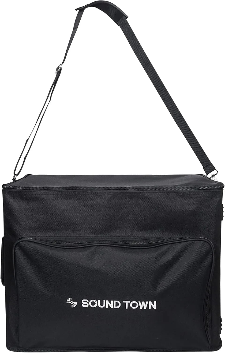 Sound Town Portable 6U Rack Bag, Soft Rack Case with 14" Rackable Depth, Plywood Rack Frame, Shoulder Strap, Accessory Pocket (STRB-616B)