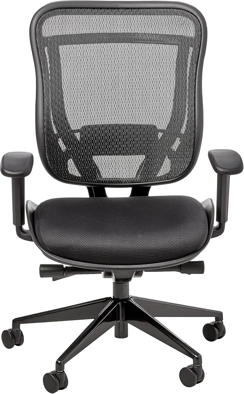 SPACE Seating Breathable Mesh High Back and Padded Seat, Ultra 2-to-1 Synchro Tilt Control, Seat Slider and Gunmetal Finish Executive Chair