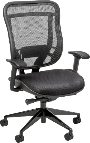 SPACE Seating Breathable Mesh High Back and Padded Seat, Ultra 2-to-1 Synchro Tilt Control, Seat Slider and Gunmetal Finish Executive Chair