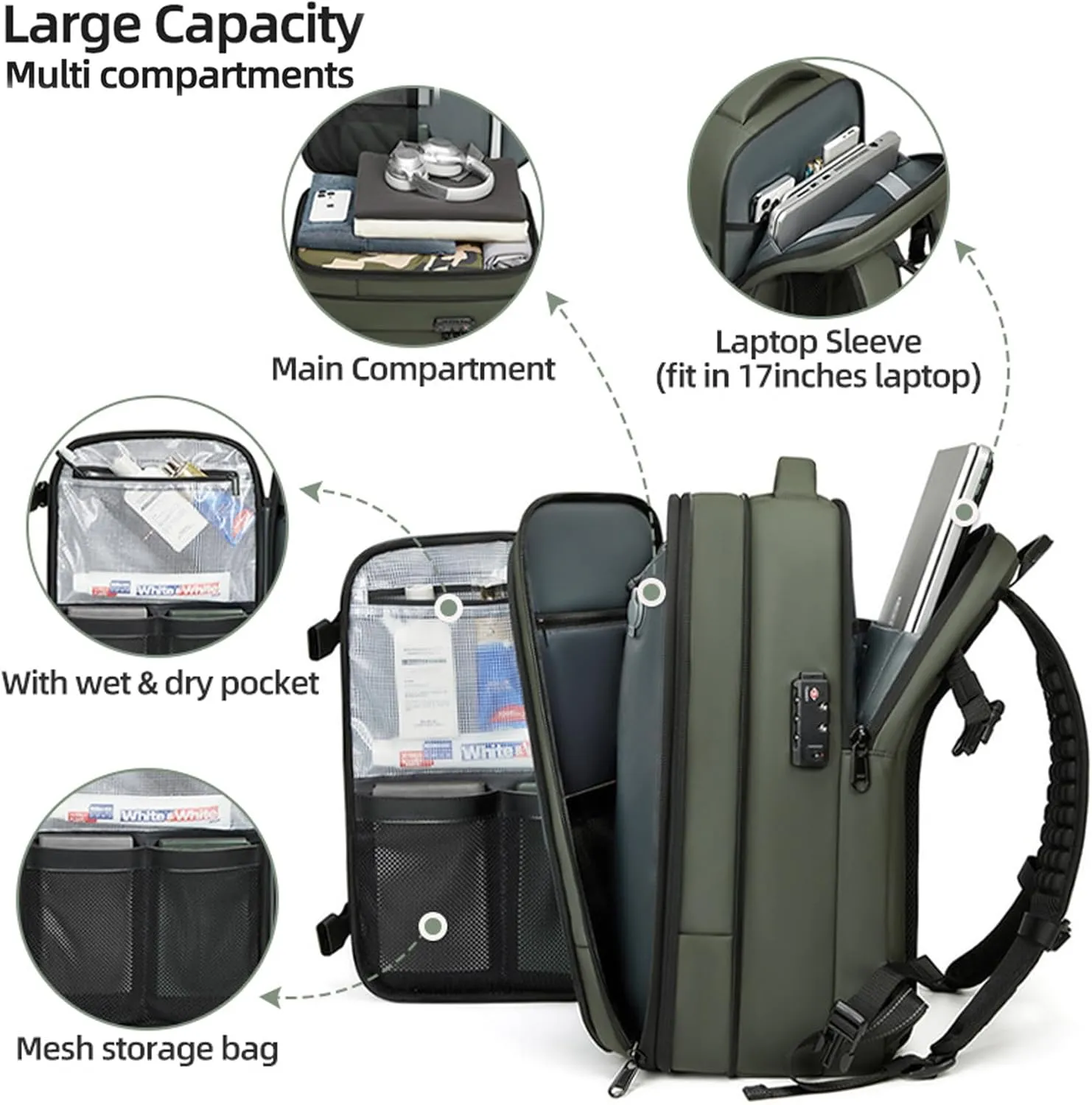 Spacevac Pro Backpack, Ezyvac Vacuum Backpack, 60l Expandable Vacpack Travel Commercial With Pump (2.0-Grey, with Air Pump)
