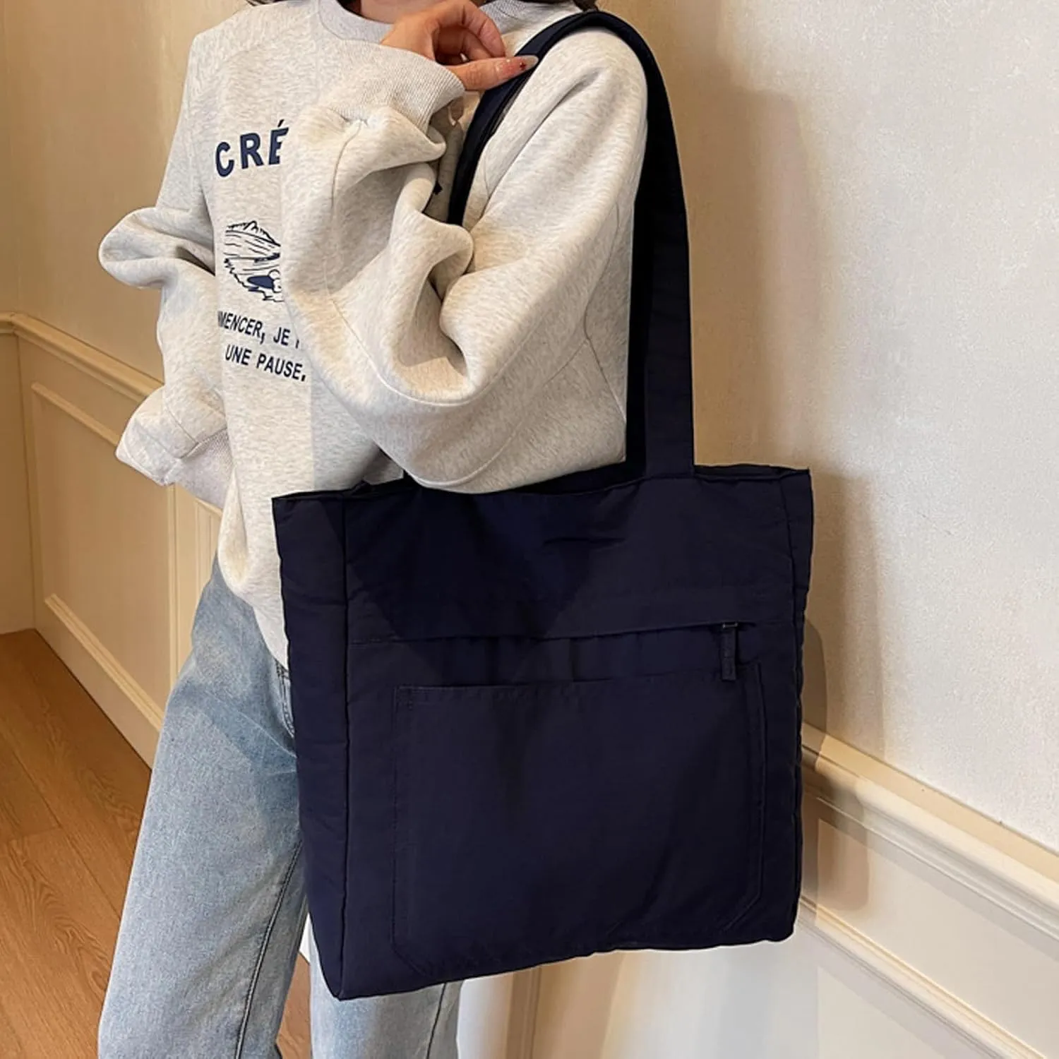 Spacious Nylon Shoulder Bag For Students And Professionals Handbag For Commuting Or Class With Water Resistant Fabric