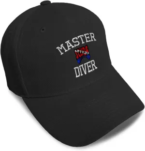Speedy Pros Baseball Cap Master Scuba Diver Embroidery Acrylic Dad Hats for Men & Women