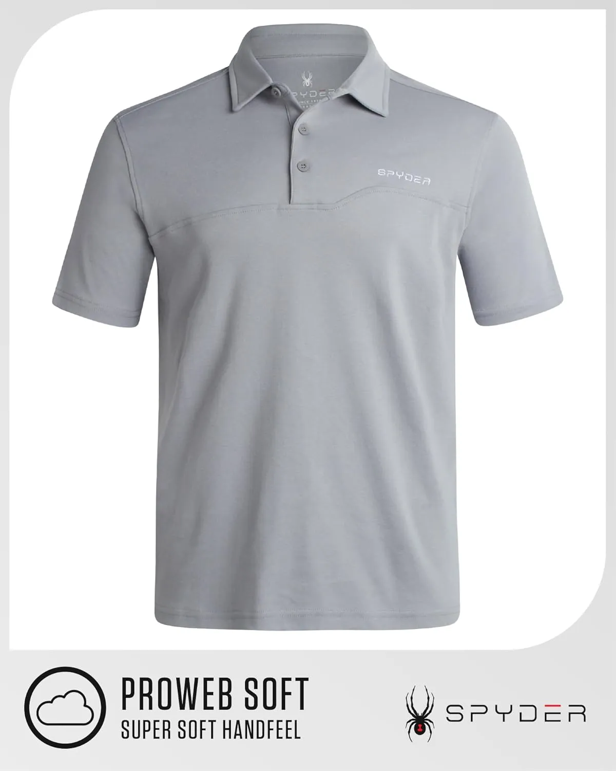 Spyder Mens Polo Shirt - Cotton Polo Shirts for Men - Casual Golf Shirt - Mens Polo Shirts Short Sleeve - Collared Shirt Men