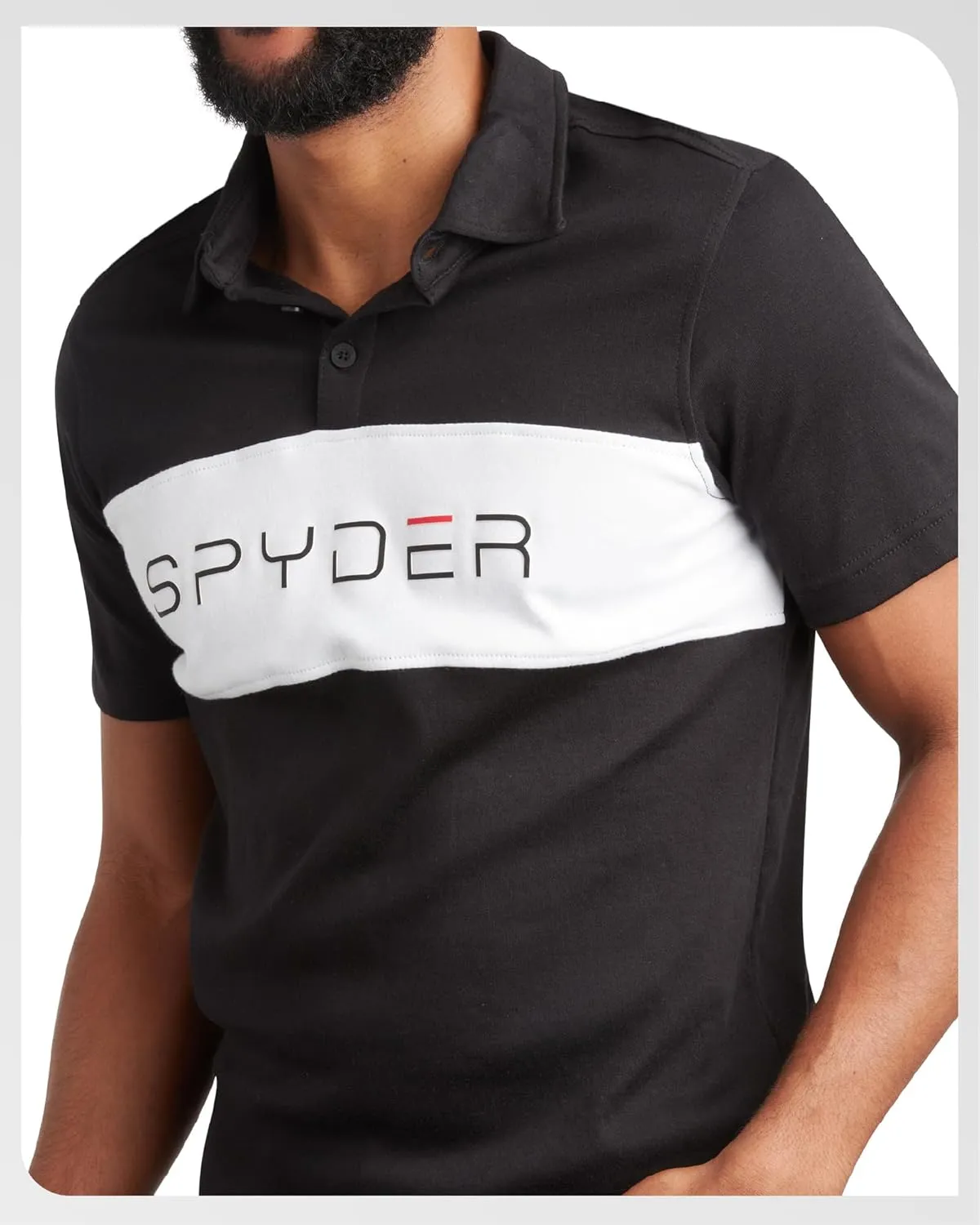Spyder Mens Polo Shirt - Cotton Polo Shirts for Men - Casual Golf Shirt - Mens Polo Shirts Short Sleeve - Collared Shirt Men