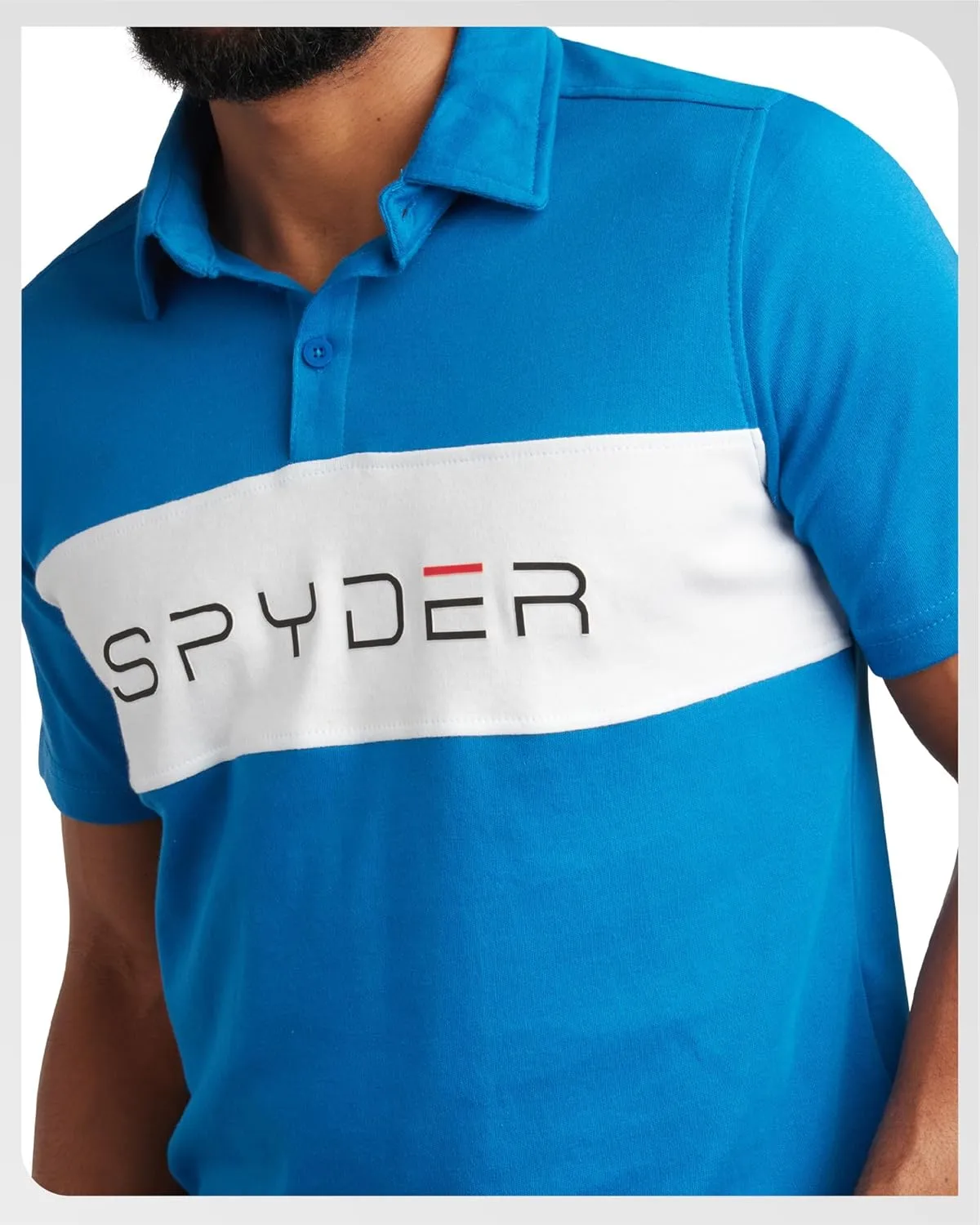 Spyder Mens Polo Shirt - Cotton Polo Shirts for Men - Casual Golf Shirt - Mens Polo Shirts Short Sleeve - Collared Shirt Men