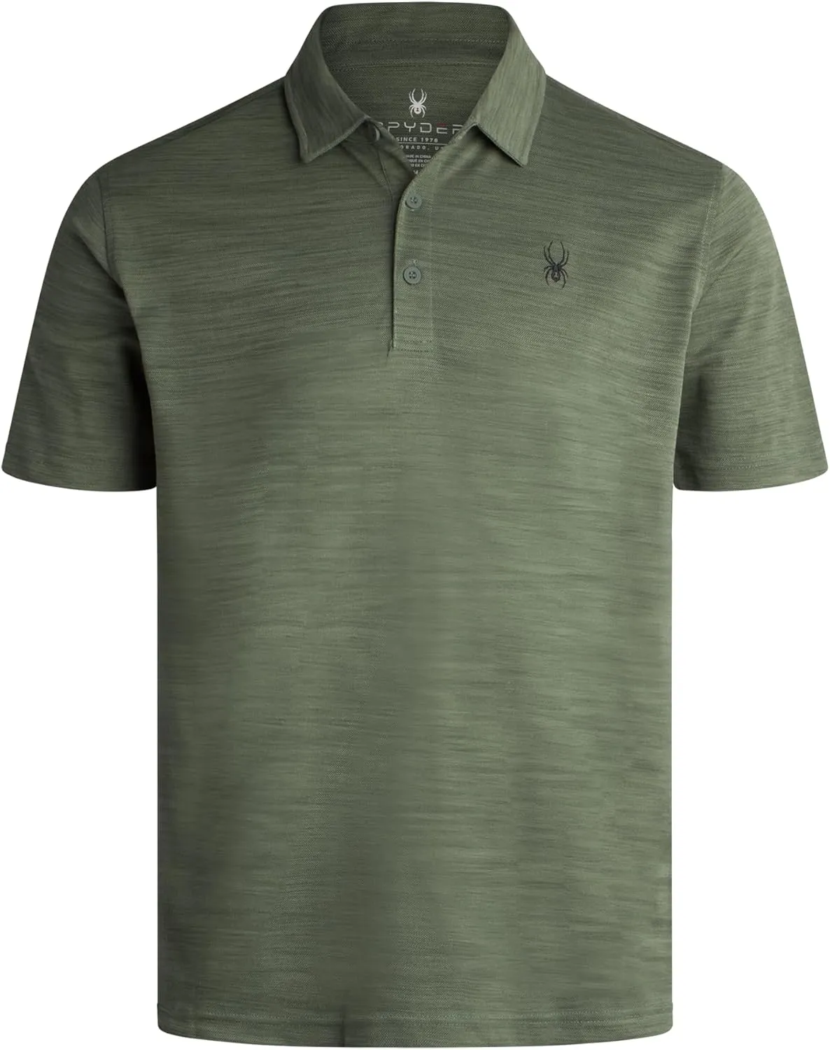 Spyder Mens Polo Shirt - Moisture-Wicking Short Sleeve Athletic Performance Collared Golf Shirt for Men (S-XL)