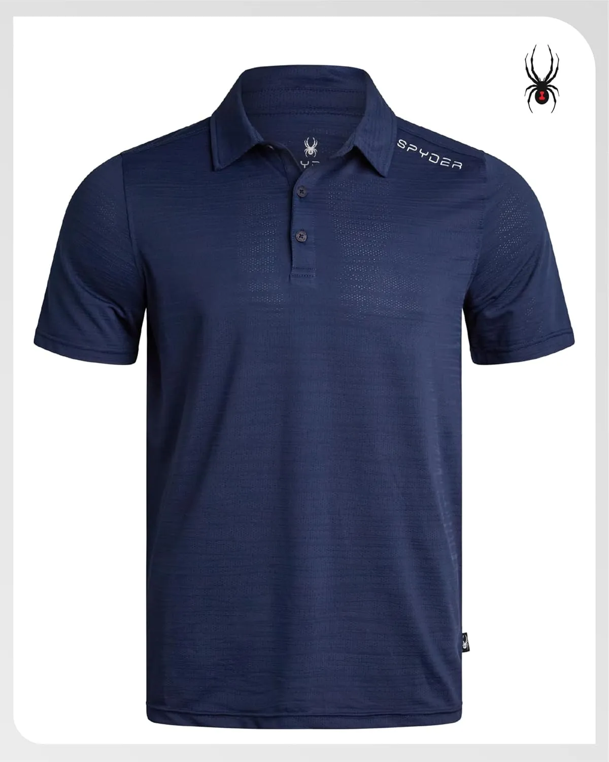 Spyder Mens Polo Shirt - Moisture-Wicking Short Sleeve Athletic Performance Collared Golf Shirt for Men (S-XL)