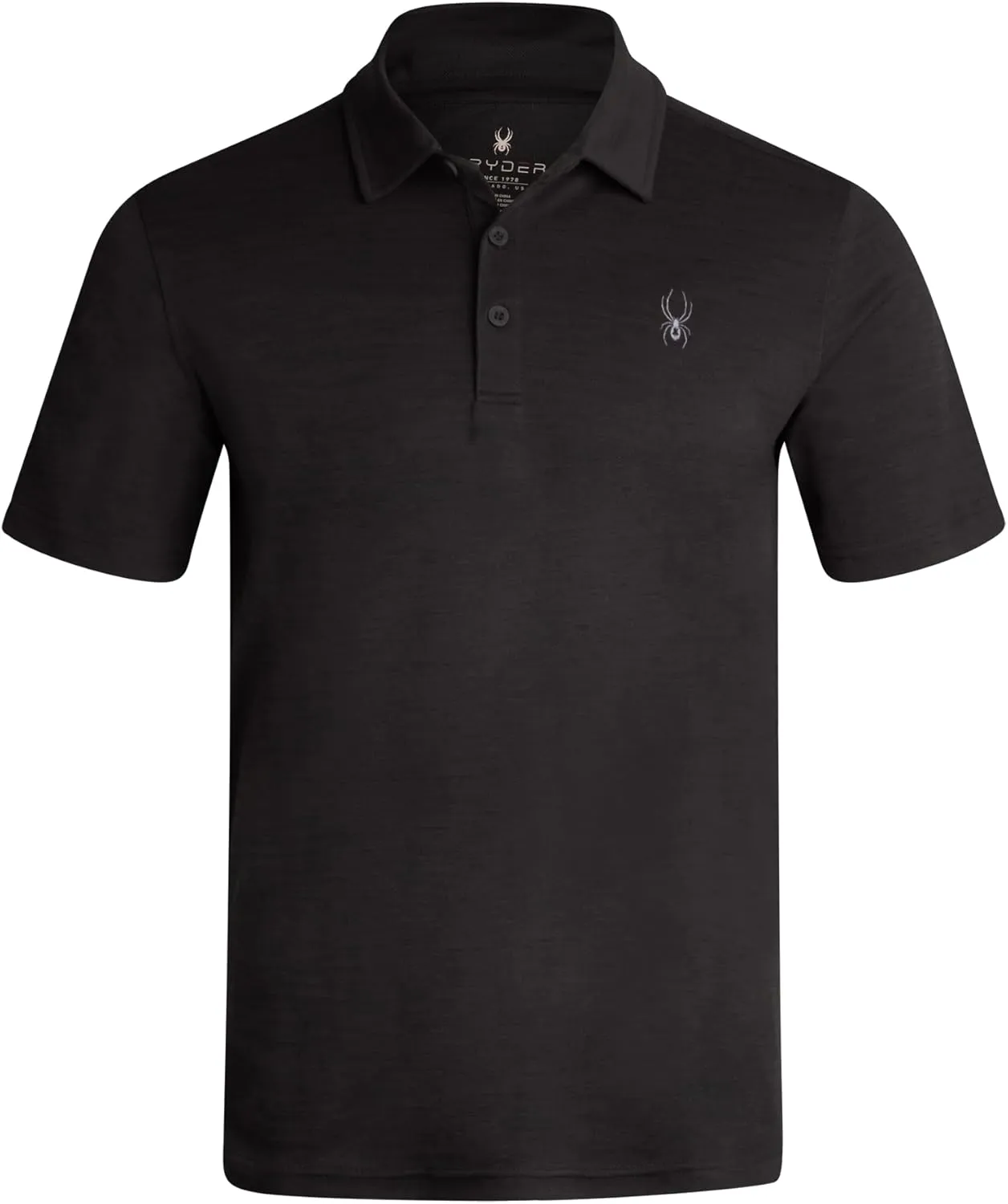 Spyder Mens Polo Shirt - Moisture-Wicking Short Sleeve Athletic Performance Collared Golf Shirt for Men (S-XL)
