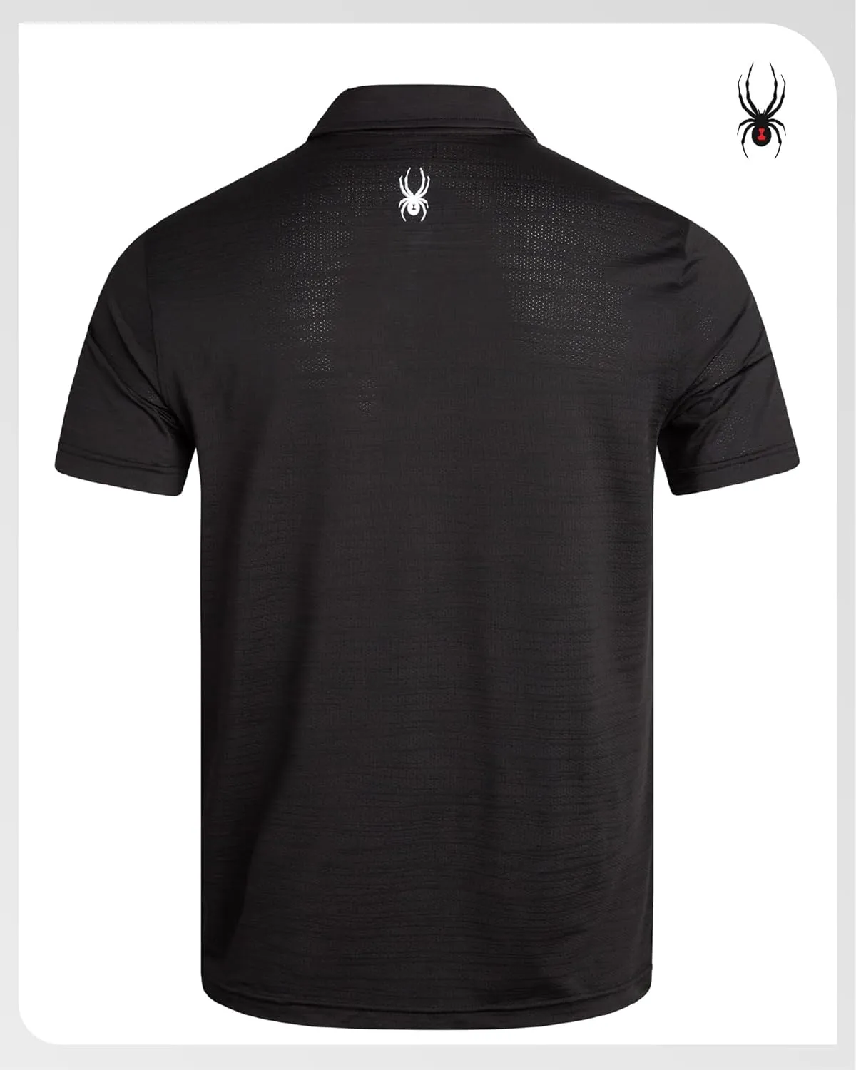 Spyder Mens Polo Shirt - Moisture-Wicking Short Sleeve Athletic Performance Collared Golf Shirt for Men (S-XL)